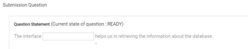 We support online tests using submission questions